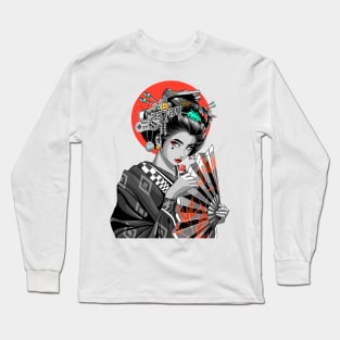 Retro Game Geisha Long Sleeve T-Shirt